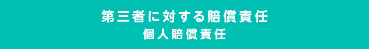 第三者に対する賠償責任　個人賠償責任