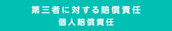 第三者に対する賠償責任　個人賠償責任